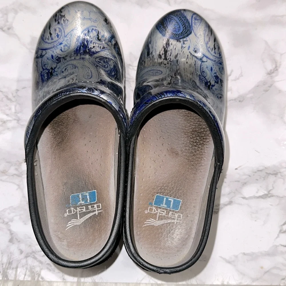 Dansko Blue Artistic Mules - Picture 4 of 11